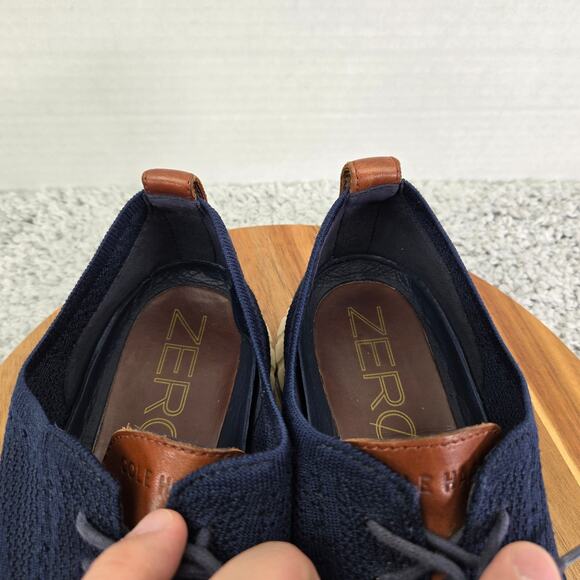 Cole Haan ZeroGrand Stitchlite Marine Blue Wingtip Casual Daily Oxford Mens 11 M - Picture 12 of 14